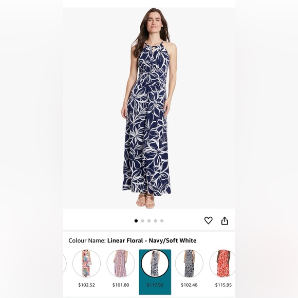 London Time Blue Bohemian Haltered Maxi Dress Size 8 - Picture 11 of 14